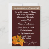 Hochzeit im Herbst Herbstfarben: Zwei werden eins Einladung (Vorderseite)