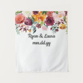 Hochzeit im Herbst Hintergrund, Summer Foto Booth Wandteppich (Vorderseite)