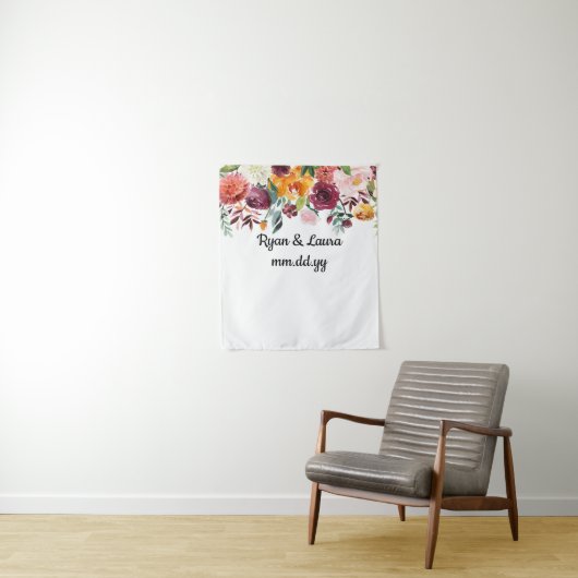 Hochzeit im Herbst Hintergrund, Summer Foto Booth Wandteppich (Beispiel)