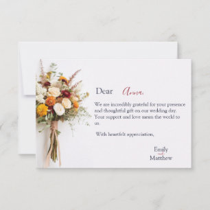 Hochzeit im Herbst Hochzeit Dankeschön-Karte Dankeskarte