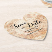 Hochzeit im Herbst Holz Rustic Rettete unser Datum Untersetzer (angewinkelt)