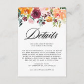 Hochzeit im Herbst im Herbst Blooms Garland Begleitkarte (Vorderseite)