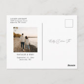 Hochzeit im Herbst Kalender Save the Date Foto Pos Postkarte (Rückseite)