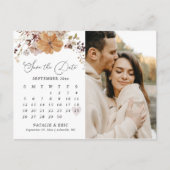 Hochzeit im Herbst Kalender Save the Date Foto Pos Postkarte (Vorderseite)