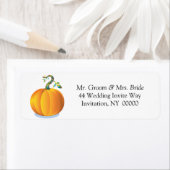 Hochzeit im Herbst lädt das Rückgabeadressenlabel  (Insitu)