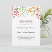 Hochzeit im Herbst lädt Einladung (Stehend Vorderseite)