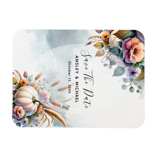 Hochzeit im Herbst Magnet (Horizontal)