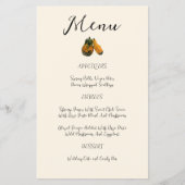 Hochzeit im Herbst Menu Template Two Gourds Flyer (Vorne)