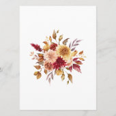 Hochzeit im Herbst Menükarte (Rückseite)