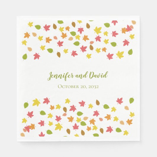 Hochzeit im Herbst Napkins Serviette (Vorderseite)