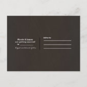 Hochzeit im Herbst Orange Floral Save the Date Her Ankündigungspostkarte (Rückseite)