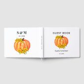 Hochzeit im Herbst Orange Pumpkin Sonnenblume Gästebuch (Voll)