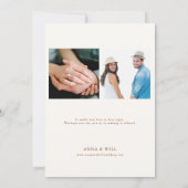 Hochzeit im Herbst Orange Save the Date im Herbst Einladung (Rückseite)