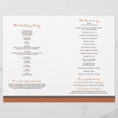 Hochzeit im Herbst Orange und Brown (Rückseite)