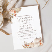 Hochzeit im Herbst Pampas Grass Pumpkin Einladung