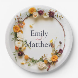 Hochzeit im Herbst Paper Teller