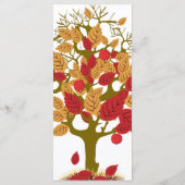 Hochzeit im Herbst Personalisierte Menükarte (Rückseite)