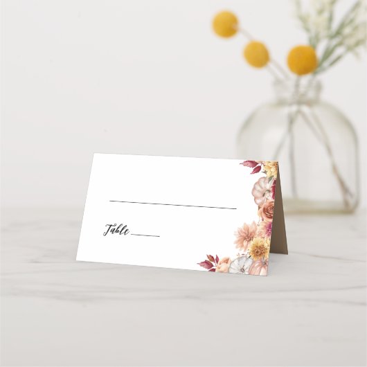 Hochzeit im Herbst Platzkarte (Vorderseite)