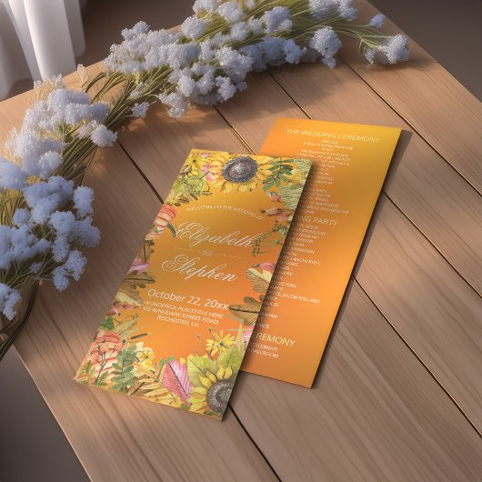 Hochzeit im Herbst Programme Autumn Maple Blätter