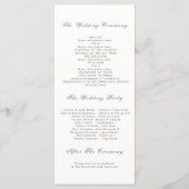 Hochzeit im Herbst-Programme für Vintage Blume Programm (Rückseite)