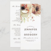 Hochzeit im Herbst-Programme für Vintage Blume Programm (Vorne/Hinten)