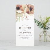 Hochzeit im Herbst-Programme für Vintage Blume Programm (Stehend Vorderseite)