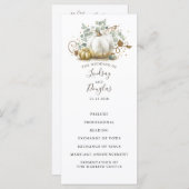 Hochzeit im Herbst-Programme von White and Gold Pu Programm (Vorne/Hinten)