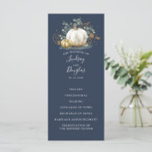 Hochzeit im Herbst-Programme von White and Gold Pu Programm (Stehend Vorderseite)