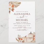 Hochzeit im Herbst Pumpkin Pampas Grass (Vorderseite)