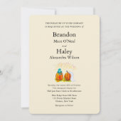 Hochzeit im Herbst Pumpkins Einladung (Vorderseite)