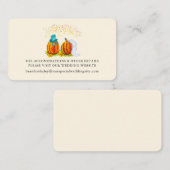 Hochzeit im Herbst Pumpkins Website Begleitkarte (Vorne/Hinten)