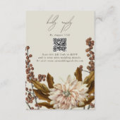 Hochzeit im Herbst QR für Herbstflora Begleitkarte (Vorderseite)