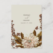 Hochzeit im Herbst QR für Herbstflora Begleitkarte (Rückseite)