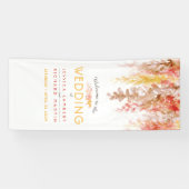 Hochzeit im Herbst Rebsorte orangefarbenes Begrüßu Banner (Horizontal)