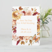 HOCHZEIT IM HERBST ROMANTICE SAVE THE DATE (Stehend Vorderseite)