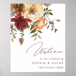 Hochzeit im Herbst Rost & Orange Poster