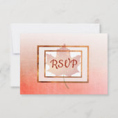 Hochzeit im Herbst RSVP-Karte im Herbst RSVP Karte (Rückseite)