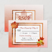 Hochzeit im Herbst RSVP-Karte im Herbst RSVP Karte (Vorne/Hinten)