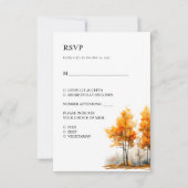 Hochzeit im Herbst-RSVP-Karte RSVP Karte (Vorderseite)