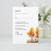 Hochzeit im Herbst-RSVP-Karte RSVP Karte (Stehend Vorderseite)