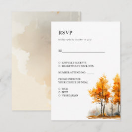 Hochzeit im Herbst-RSVP-Karte RSVP Karte
