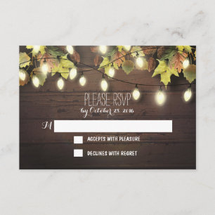 Hochzeit im Herbst RSVP-Karten mit Tinkeln RSVP Karte
