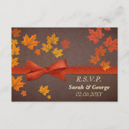 Hochzeit im Herbst Rsvp-Karten Standard 3,5 x 5 RSVP Karte