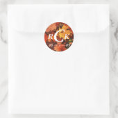 Hochzeit im Herbst Runder Aufkleber (Tasche)