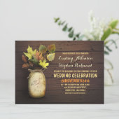 Hochzeit im Herbst & rustikale Einladungen (Stehend Vorderseite)