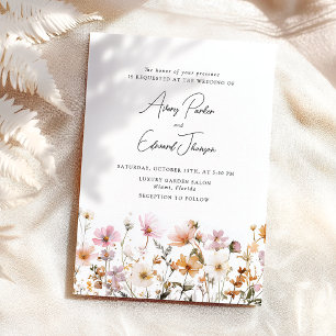 Hochzeit im Herbst Rustikale Wasserfarbe Einladung