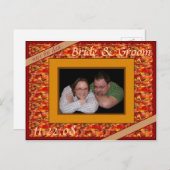 Hochzeit im Herbst Save the Date Ankündigungspostkarte (Vorne/Hinten)