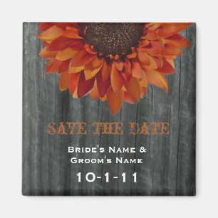 Hochzeit im Herbst Save the Date - Barnwood u. Magnet