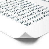 Hochzeit im Herbst-Sitzdiagramm Poster (Ecke)