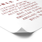 Hochzeit im Herbst Sitzkarte Sonnenblumen Rose Sch Poster (Ecke)